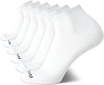 Reebok Men’s Athletic Socks – Cushion Quarter Cut Ankle Socks (6 Pack)