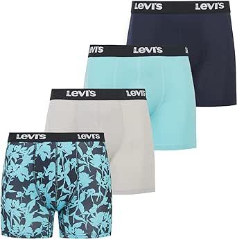 Levi's Mens Underwear Microfiber Boxer Brief for Men Ultra Soft 4 Pack
