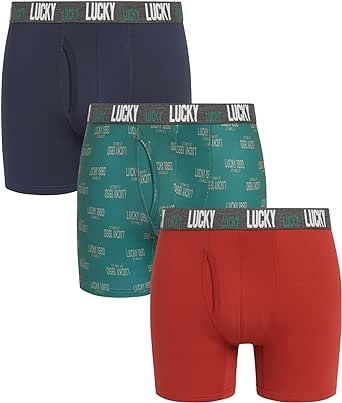 Lucky Brand Men's Underwear - Super Soft Casual Stretch Boxer Briefs (3 Pack)