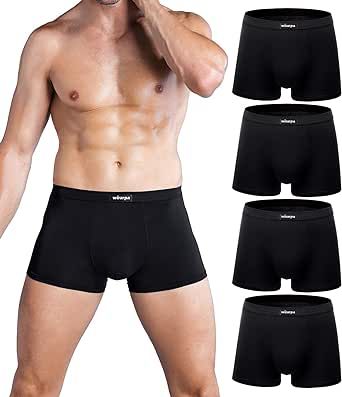 wirarpa Men's Breathable Modal Microfiber Trunks Underwear Covered Band Multipack