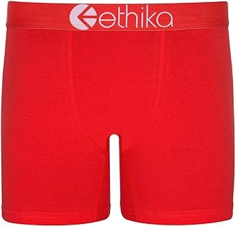 Ethika Mens MID Boxer Brief | Red Machine Red