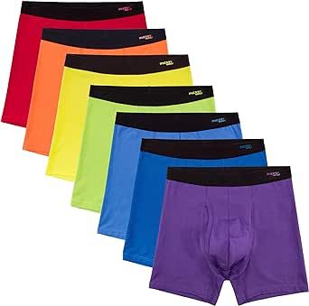 INNERSY Men's Boxer Briefs Cotton Stretchy Underwear 7 Pack for a Week