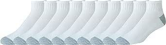 Amazon Essentials Men's Cotton Half Cushioned Ankle Socks, 10 Pairs