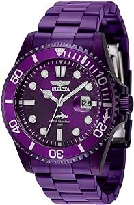 Invicta Men's Pro Diver 43mm Stainless Steel Quartz Watch, Purple (Model: 40884)
