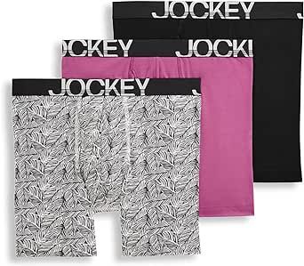 Jockey Men's Underwear ActiveStretch 7" Long Leg Boxer Brief - 3 Pack