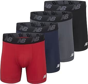 New Balance Men's 5" Performance No Fly Boxer Brief (4 Pack)
