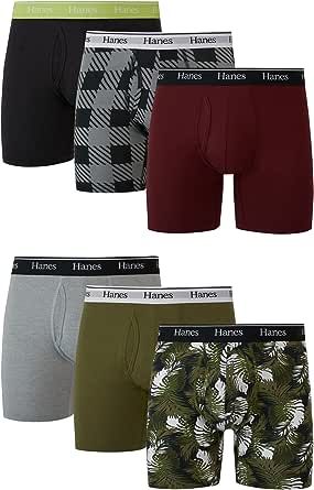 Hanes Originals Men’s Boxer Briefs & Trunks, Stretch Cotton Moisture-Wicking Underwear, Modern Fit Low Rise, Multipacks