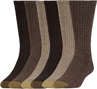 GOLDTOE Men's Harrington Crew Socks, Multipairs