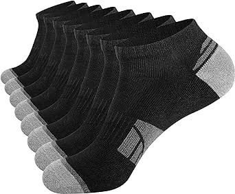 eallco 8 Pairs Mens Ankle Socks Low Cut Socks for Men Size 10-13
