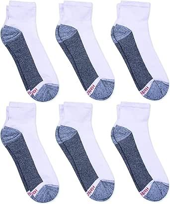 Hanes Men's Max Cushioned Crew Socks, Moisture-Wicking with Odor Control, Multi-Pack, Size 6-12, Black & White